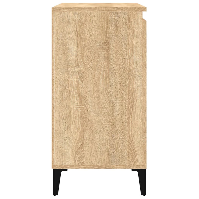 vidaXL 2 db sonoma tölgy színű szerelt fa éjjeliszekrény 40x35x70 cm