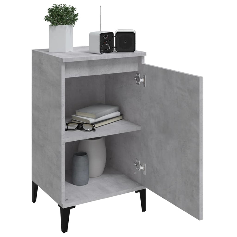 vidaXL betonszürke szerelt fa éjjeliszekrény 40x35x70 cm