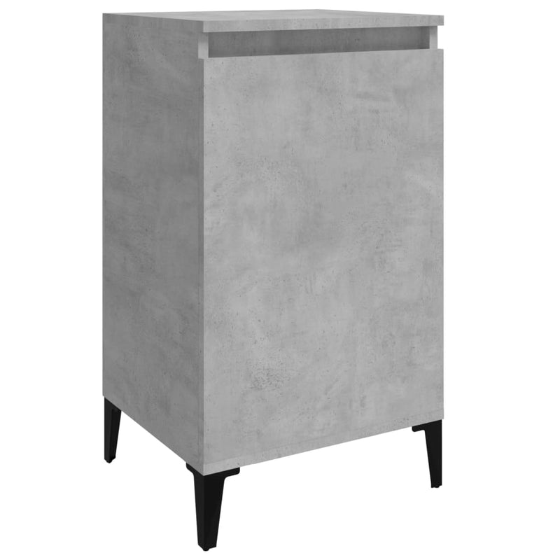 vidaXL 2 db betonszürke szerelt fa éjjeliszekrény 40x35x70 cm