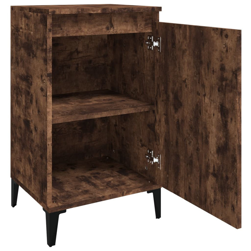 vidaXL 2 db füstös tölgy színű szerelt fa éjjeliszekrény 40x35x70 cm