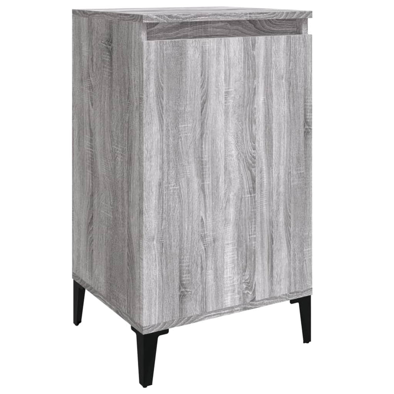 vidaXL 2 db szürke sonoma színű szerelt fa éjjeliszekrény 40x35x70 cm