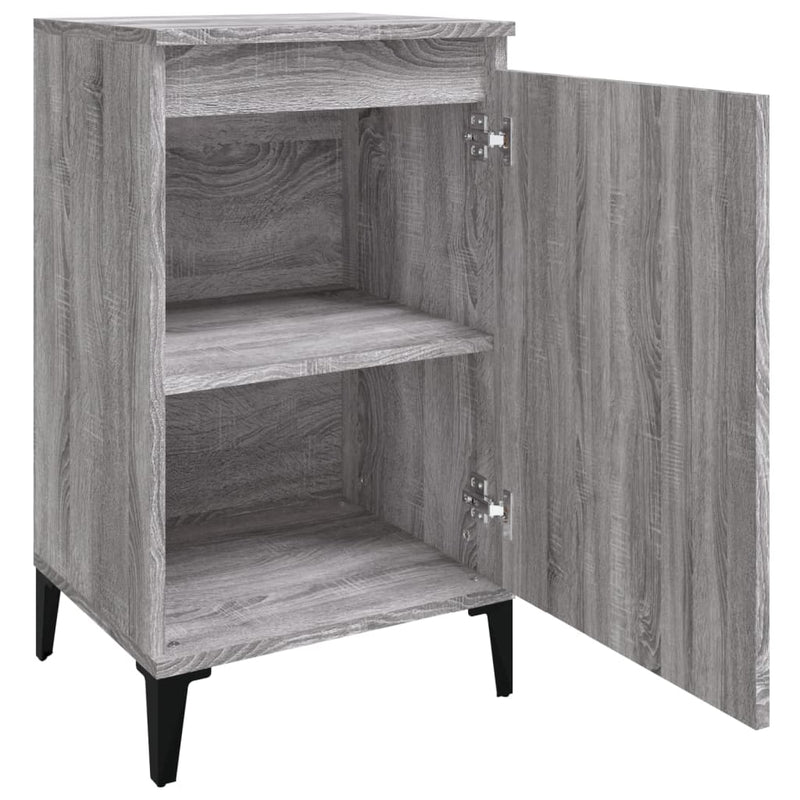 vidaXL 2 db szürke sonoma színű szerelt fa éjjeliszekrény 40x35x70 cm