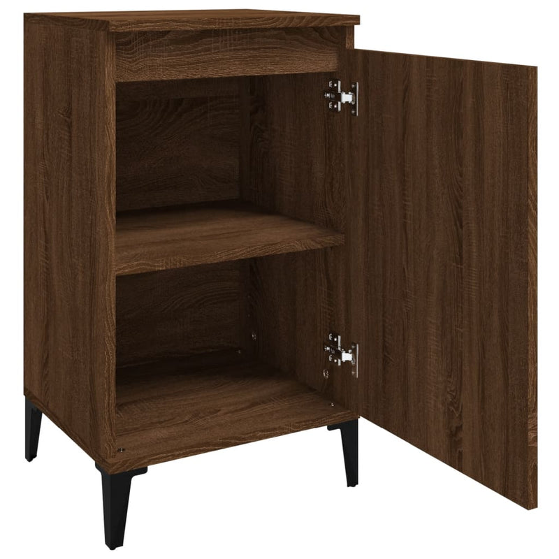 vidaXL 2 db barna tölgyszínű szerelt fa éjjeliszekrény 40x35x70 cm