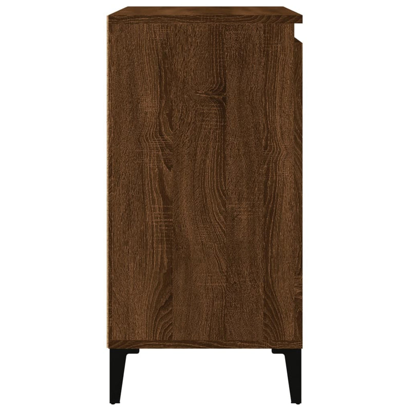 vidaXL 2 db barna tölgyszínű szerelt fa éjjeliszekrény 40x35x70 cm