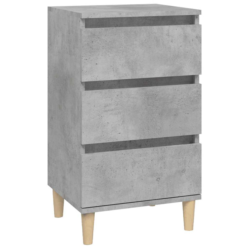 vidaXL betonszürke szerelt fa éjjeliszekrény 40x35x70 cm