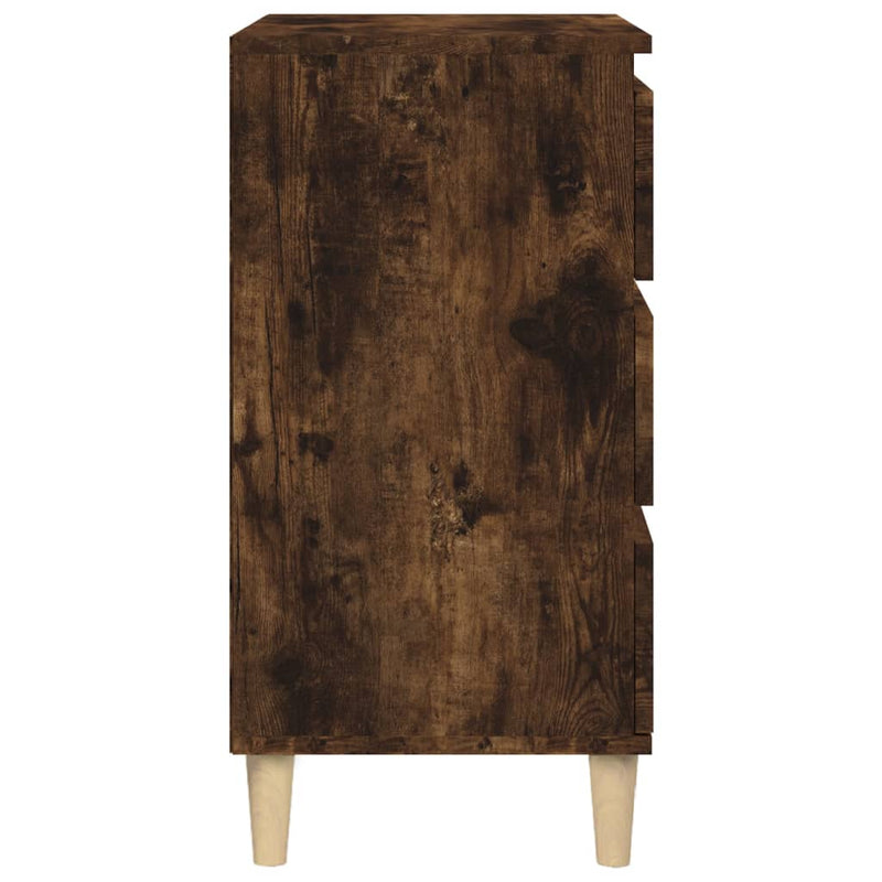 vidaXL füstös tölgy színű szerelt fa éjjeliszekrény 40x35x70 cm