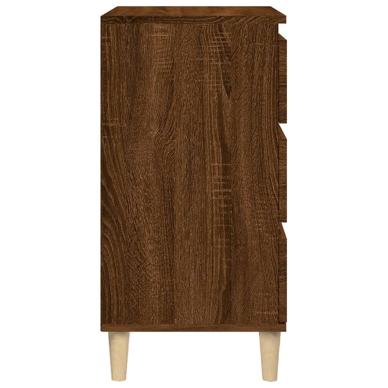 vidaXL barna tölgyszínű szerelt fa éjjeliszekrény 40x35x70 cm