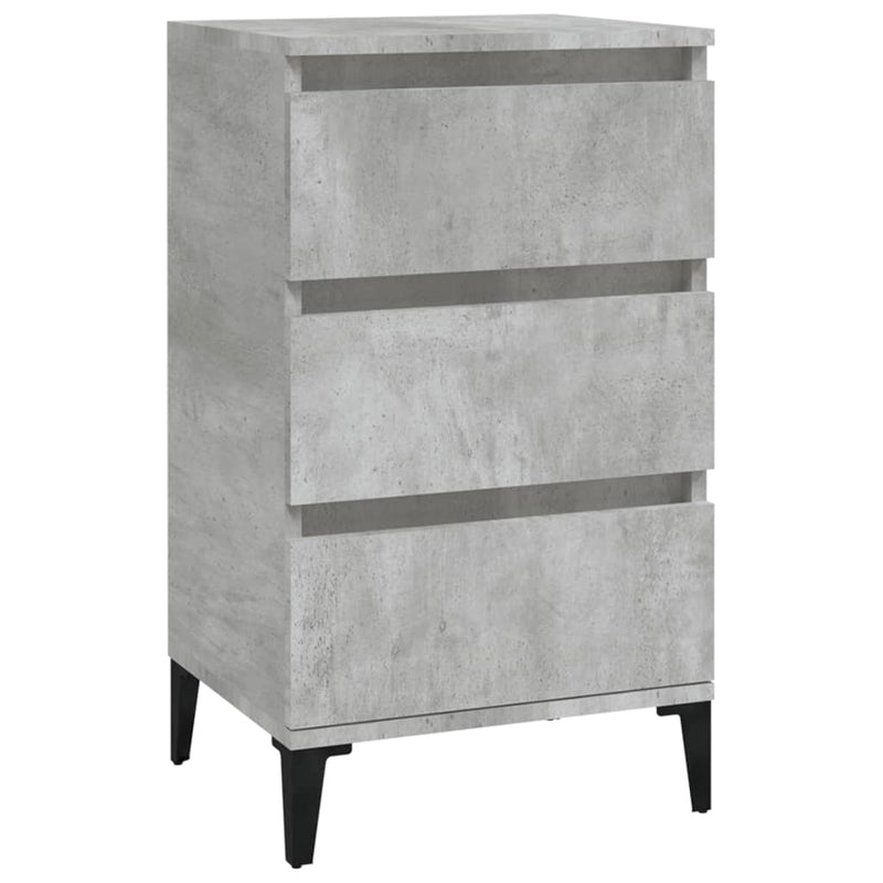 vidaXL betonszürke szerelt fa éjjeliszekrény 40x35x70 cm