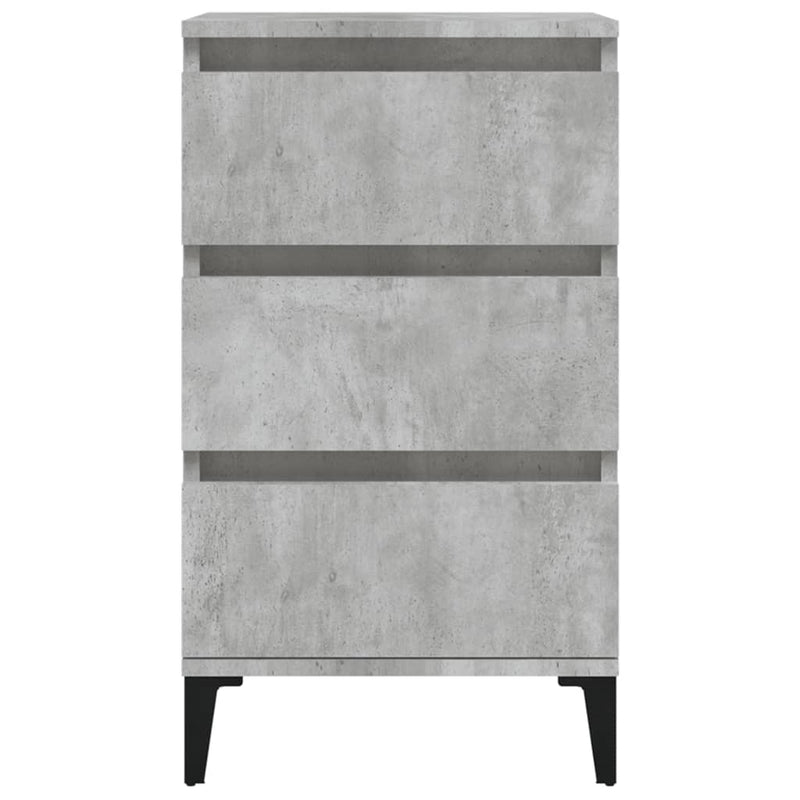 vidaXL betonszürke szerelt fa éjjeliszekrény 40x35x70 cm
