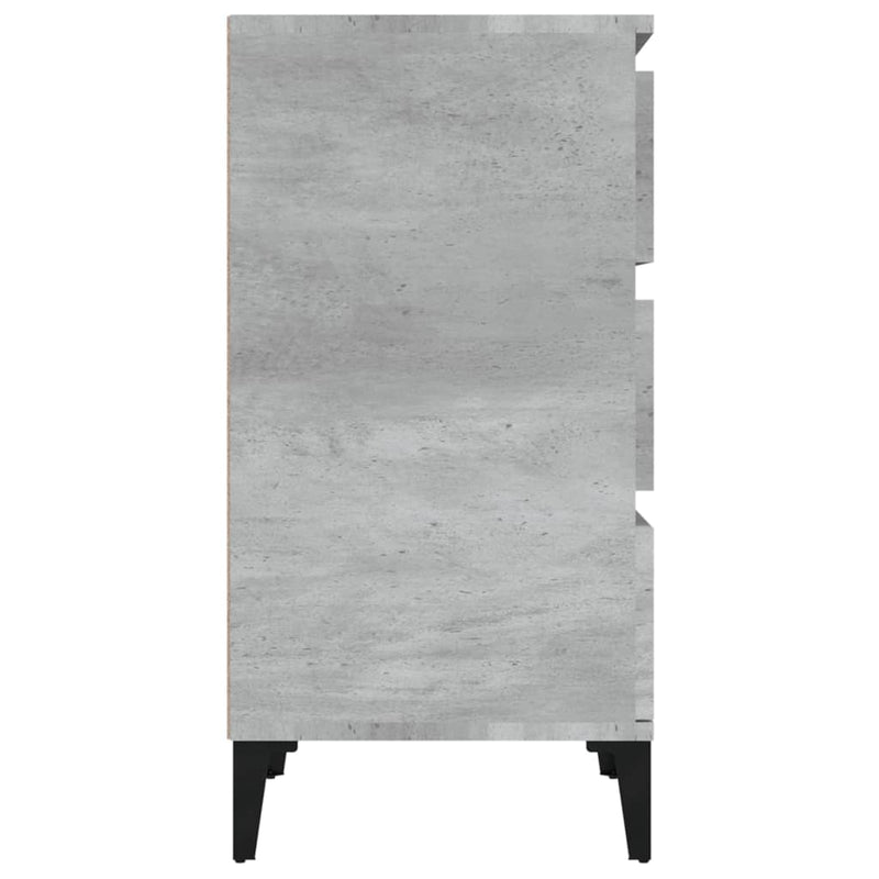 vidaXL betonszürke szerelt fa éjjeliszekrény 40x35x70 cm