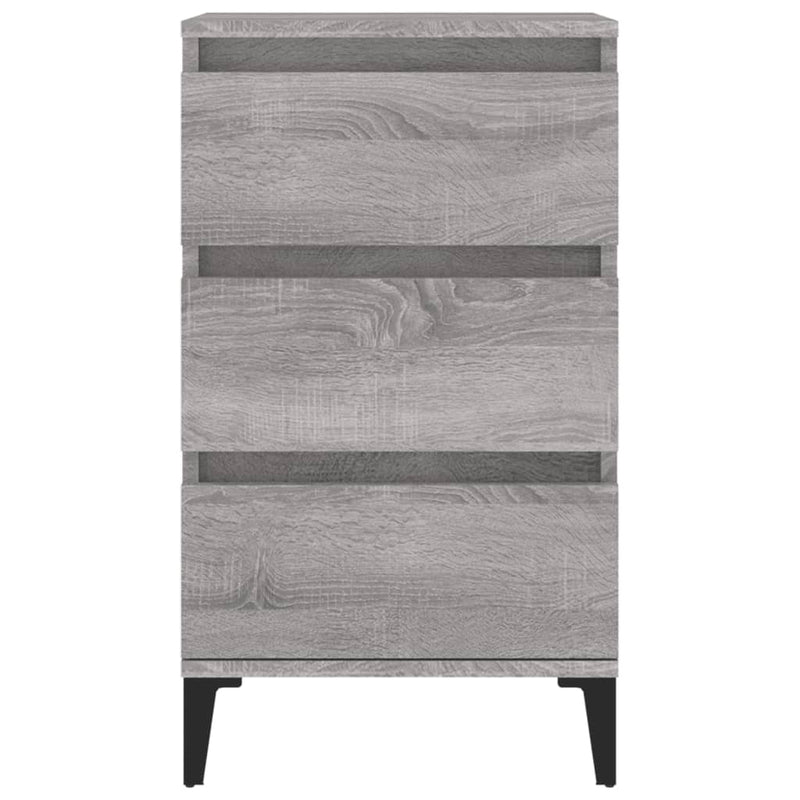 vidaXL szürke sonoma színű szerelt fa éjjeliszekrény 40x35x70 cm