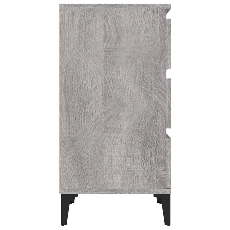 vidaXL szürke sonoma színű szerelt fa éjjeliszekrény 40x35x70 cm