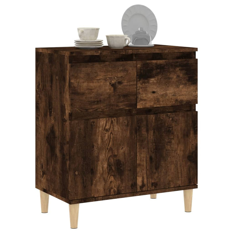 vidaXL füstös tölgy színű szerelt fa tálalószekrény 60 x 35 x 70 cm