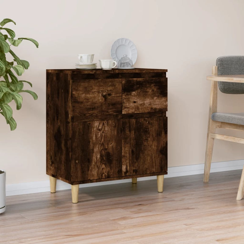 vidaXL füstös tölgy színű szerelt fa tálalószekrény 60 x 35 x 70 cm