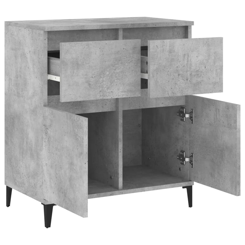 vidaXL betonszürke szerelt fa tálalószekrény 60 x 35 x 70 cm