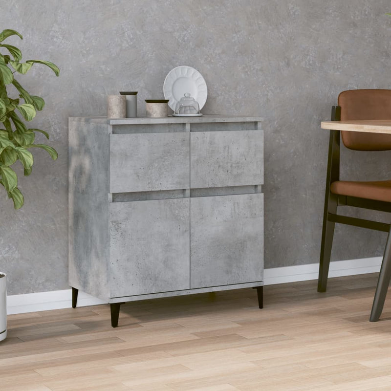 vidaXL betonszürke szerelt fa tálalószekrény 60 x 35 x 70 cm