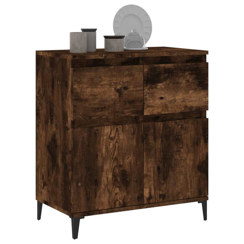 vidaXL füstös tölgy színű szerelt fa tálalószekrény 60 x 35 x 70 cm