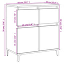 vidaXL szürke sonoma színű szerelt fa tálalószekrény 60 x 35 x 70 cm