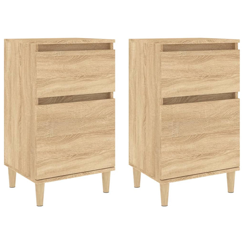 vidaXL 2 db sonoma tölgy színű éjjeliszekrény 40 x 35 x 70 cm