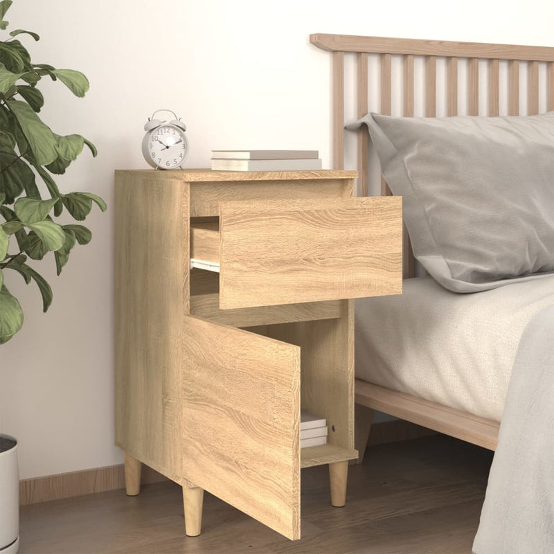 vidaXL 2 db sonoma tölgy színű éjjeliszekrény 40 x 35 x 70 cm
