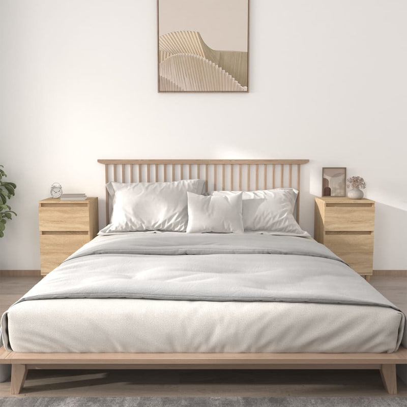 vidaXL 2 db sonoma tölgy színű éjjeliszekrény 40 x 35 x 70 cm