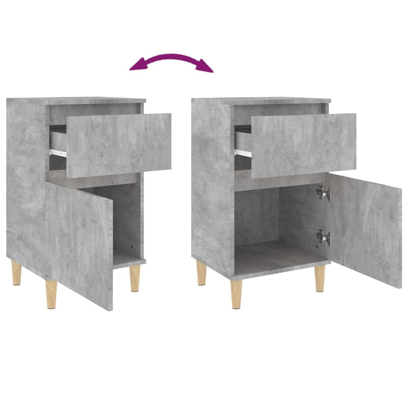 vidaXL betonszürke éjjeliszekrény 40 x 35 x 70 cm