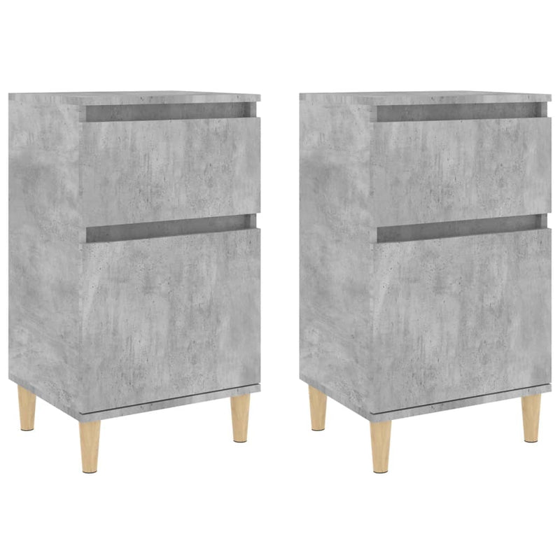 vidaXL 2 db betonszürke éjjeliszekrény 40 x 35 x 70 cm