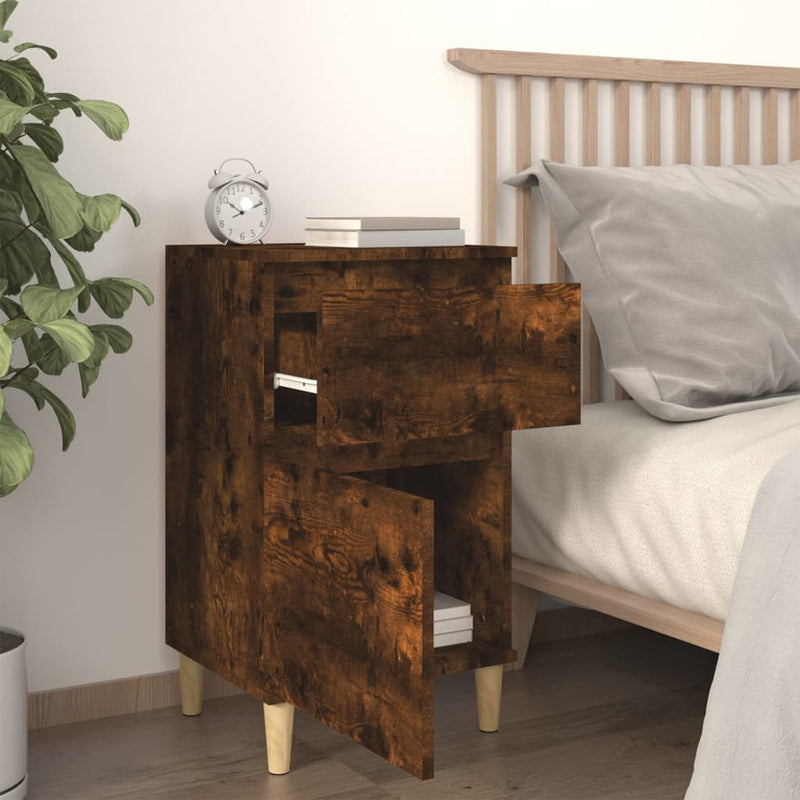 vidaXL 2 db füstös tölgy színű éjjeliszekrény 40 x 35 x 70 cm