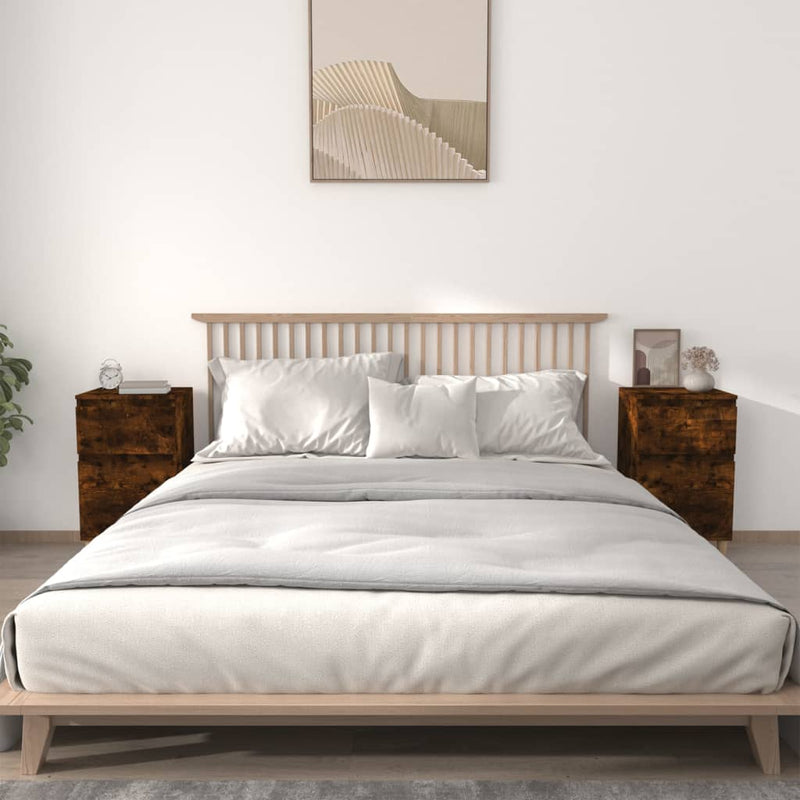 vidaXL 2 db füstös tölgy színű éjjeliszekrény 40 x 35 x 70 cm