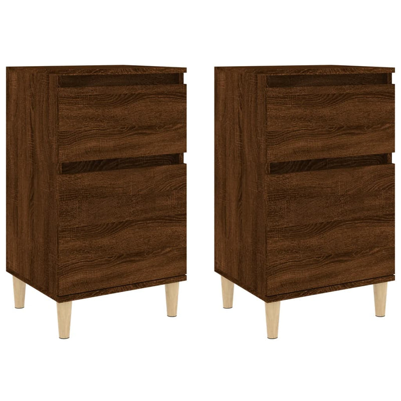 vidaXL 2 db barna tölgyszínű éjjeliszekrény 40 x 35 x 70 cm