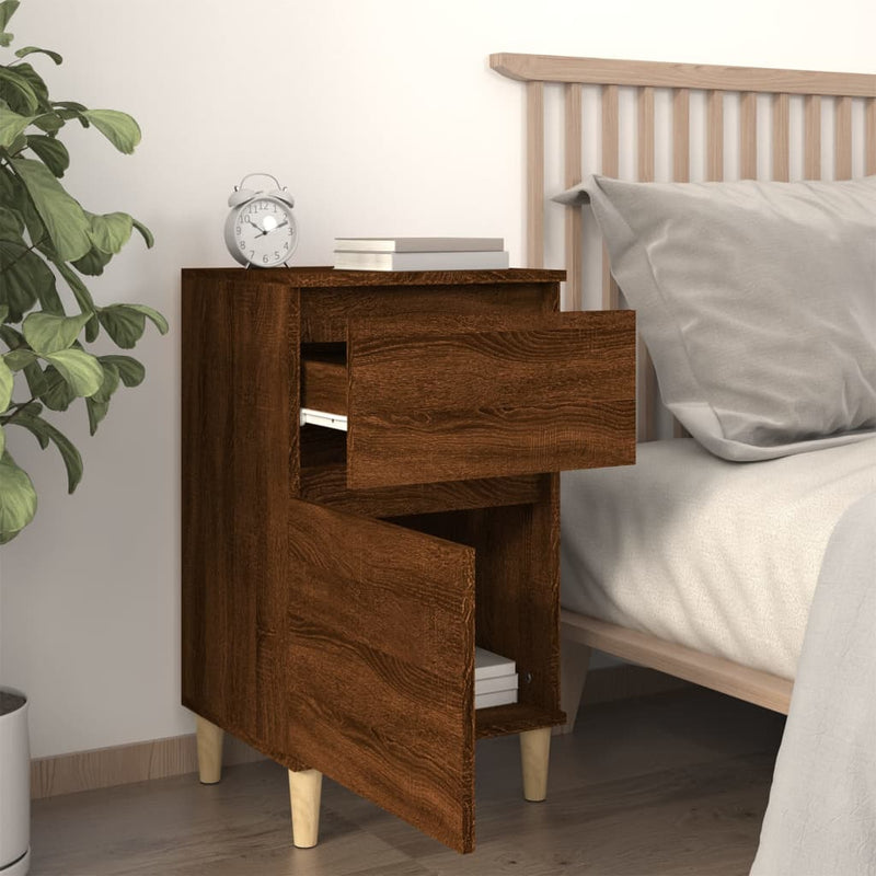 vidaXL 2 db barna tölgyszínű éjjeliszekrény 40 x 35 x 70 cm