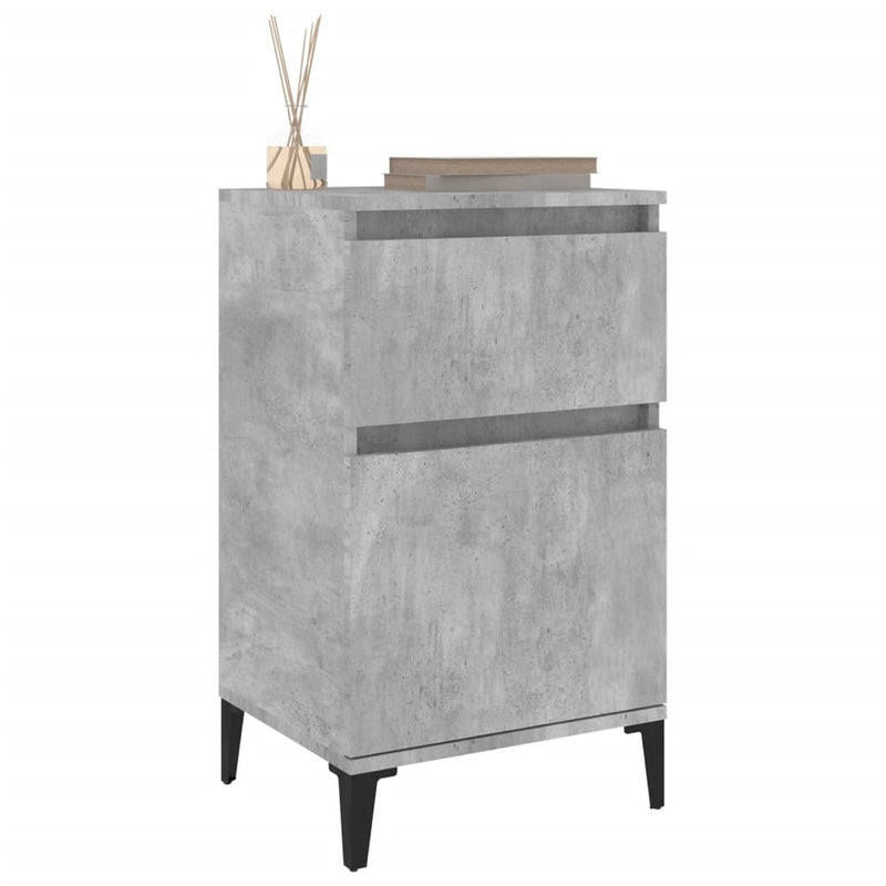 vidaXL 2 db betonszürke éjjeliszekrény 40 x 35 x 70 cm