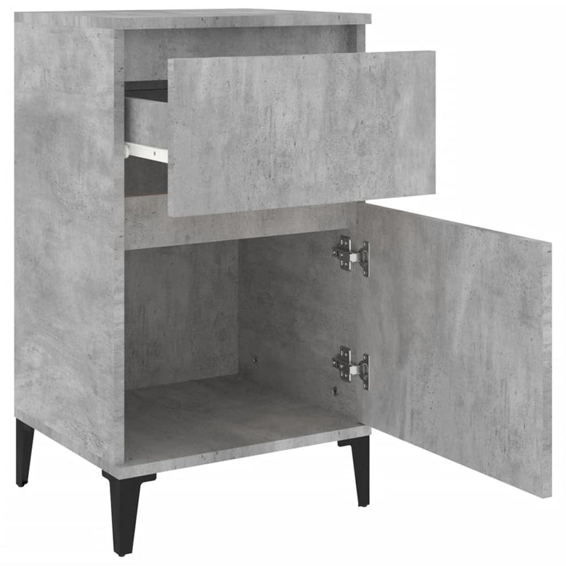 vidaXL 2 db betonszürke éjjeliszekrény 40 x 35 x 70 cm