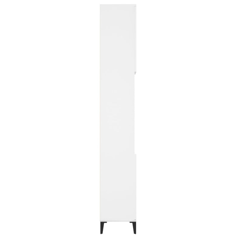 vidaXL fehér szerelt fa fürdőszobaszekrény 30 x 30 x 190 cm