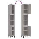 vidaXL szürke sonoma színű szerelt fa fürdőszobaszekrény 30x30x190 cm