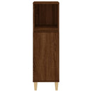 vidaXL barna tölgyszínű szerelt fa fürdőszobaszekrény 30x30x100 cm