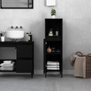 vidaXL fekete szerelt fa fürdőszobaszekrény 30 x 30 x 100 cm