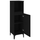 vidaXL fekete szerelt fa fürdőszobaszekrény 30 x 30 x 100 cm