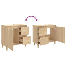 vidaXL sonoma tölgy színű szerelt fa fürdőszobaszekrény 65x33x60 cm