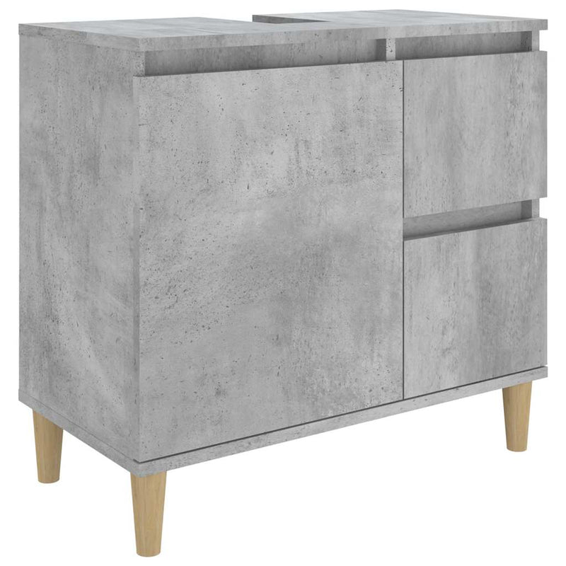 vidaXL betonszürke szerelt fa fürdőszobaszekrény 65 x 33 x 60 cm