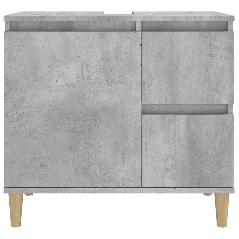 vidaXL betonszürke szerelt fa fürdőszobaszekrény 65 x 33 x 60 cm