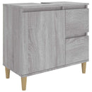 vidaXL szürke sonoma színű szerelt fa fürdőszobaszekrény 65x33x60 cm