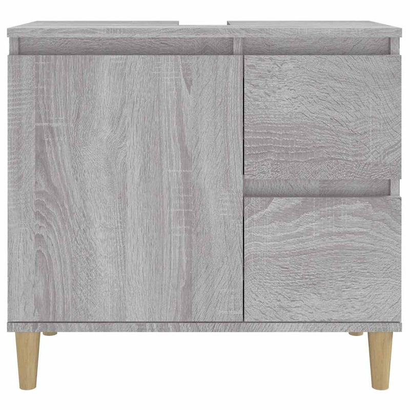 vidaXL szürke sonoma színű szerelt fa fürdőszobaszekrény 65x33x60 cm