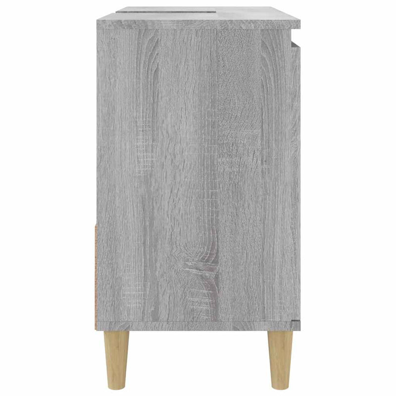 vidaXL szürke sonoma színű szerelt fa fürdőszobaszekrény 65x33x60 cm