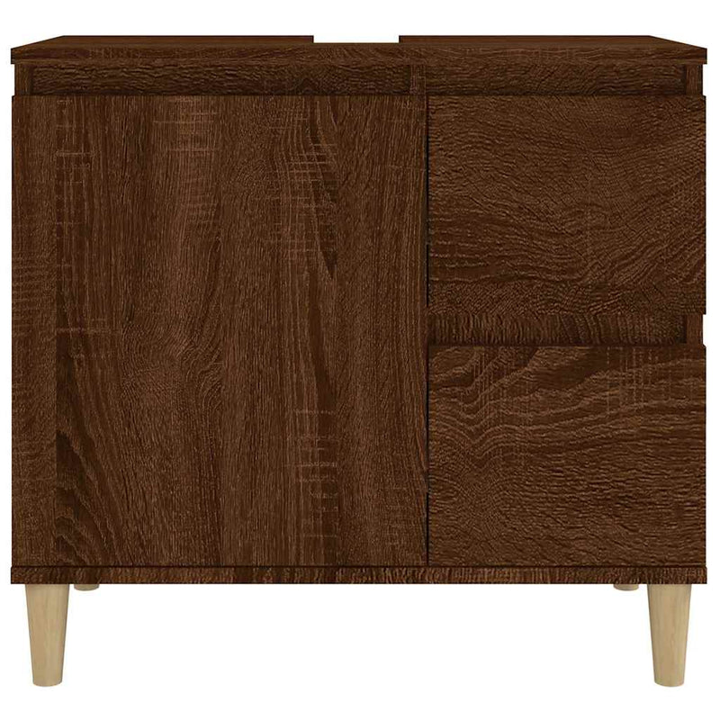 vidaXL barna tölgyszínű szerelt fa fürdőszobaszekrény 65x33x60 cm