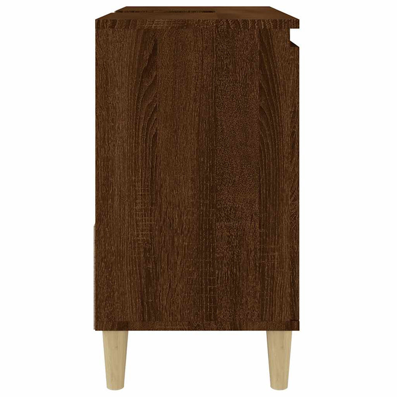 vidaXL barna tölgyszínű szerelt fa fürdőszobaszekrény 65x33x60 cm
