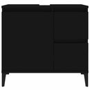vidaXL fekete szerelt fa fürdőszobaszekrény 65 x 33 x 60 cm