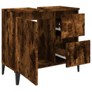 vidaXL füstös tölgy színű szerelt fa fürdőszobaszekrény 65x33x60 cm