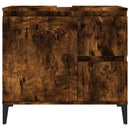 vidaXL füstös tölgy színű szerelt fa fürdőszobaszekrény 65x33x60 cm