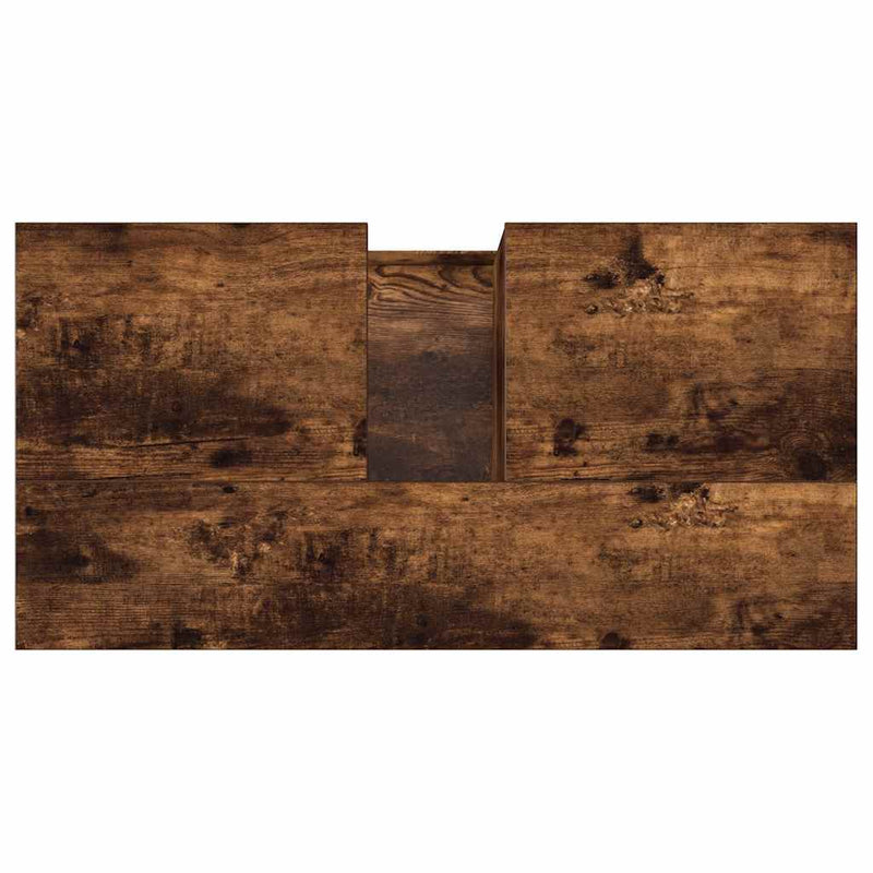 vidaXL füstös tölgy színű szerelt fa fürdőszobaszekrény 65x33x60 cm